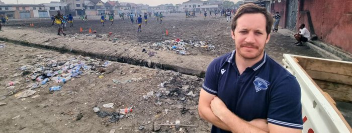 Moments de partage pour Hadrien Amiel au Congo, entre vacances, mission sociale et rugby
